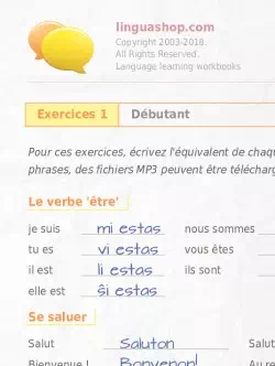 PDF Cahier d'exercices en espéranto