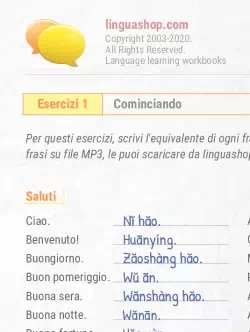 Quaderno degli esercizi in PDF in cinese