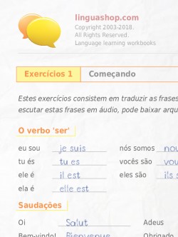PDF caderno de exercícios em francês