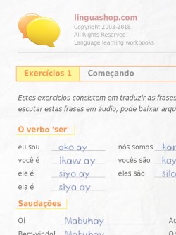 PDF caderno de exercícios em tagalog