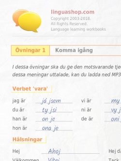 PDF arbetsbok för tjeckiska