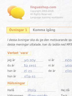 PDF arbetsbok för spanska