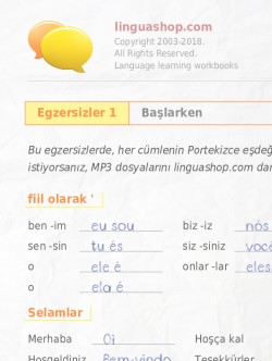 Portekizce PDF defter