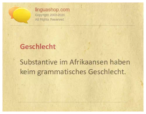 Afrikaans Grammatik zum Herunter­laden