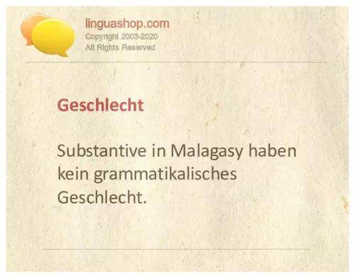 Malagasy Grammatik zum Herunter­laden