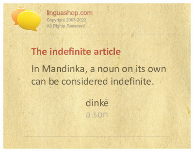 Mandinka Grammatik zum Herunter­laden