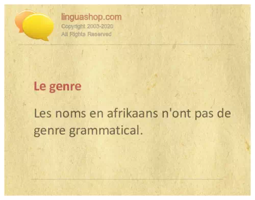 Grammaire afrikaans à télécharger