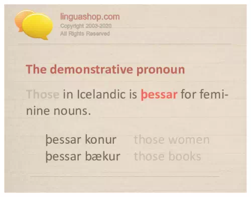 Slovnica v islandščini za prenos