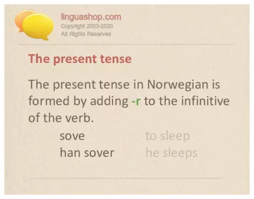 Slovnica v norveščini za prenos