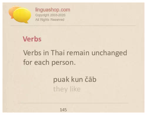 Slovnica v tajščini za prenos