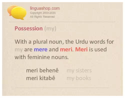 Slovnica v urdujščini za prenos