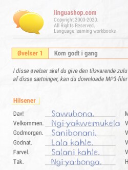 PDF arbejdsbog til zulu