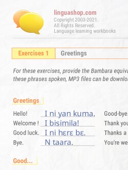 PDF Workbook in Bambara
