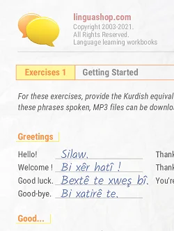 PDF Workbook in Kurdish