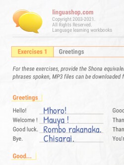 PDF Workbook in Shona