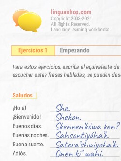 PDF Cuaderno de ejercicios en mohawk