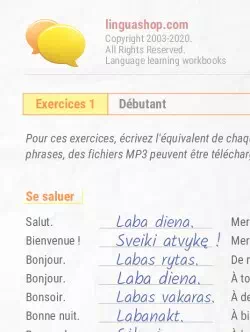 PDF Cahier d'exercices en lituanien
