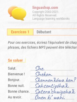 PDF Cahier d'exercices en mohawk