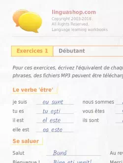PDF Cahier d'exercices en roumain