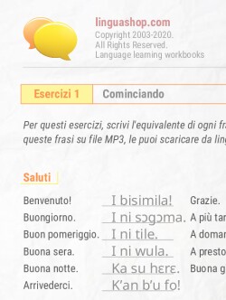 Quaderno degli esercizi in PDF in bambara