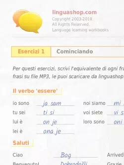 Quaderno degli esercizi in PDF in croato