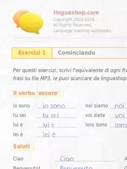 Quaderno degli esercizi in PDF in italiano