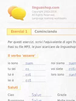 Quaderno degli esercizi in PDF in latino