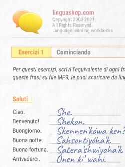 Quaderno degli esercizi in PDF in mohawk