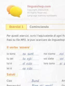 Quaderno degli esercizi in PDF in romeno