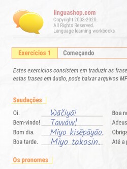 PDF caderno de exercícios em cree