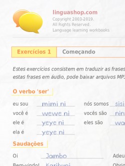 PDF caderno de exercícios em suaíle