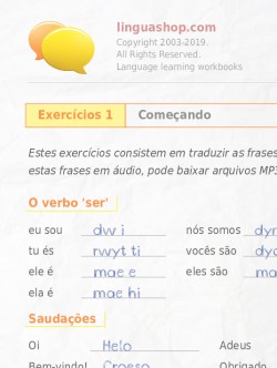 PDF caderno de exercícios em galês