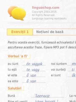 Caiet de exerciţii PDF în limba maghiară