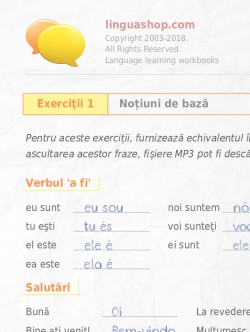 Caiet de exerciţii PDF în limba portugheză