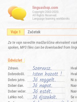 PDF delovni zvezek v Madžarščini