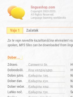 PDF delovni zvezek v Kazahtanščini