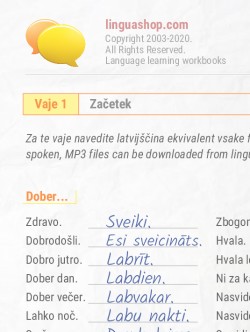 PDF delovni zvezek v Latvijščini