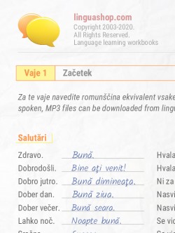 PDF delovni zvezek v Romunščini
