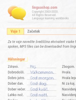 PDF delovni zvezek v Švedščini