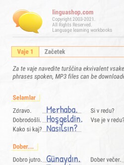 PDF delovni zvezek v Turščini