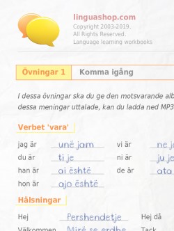 PDF arbetsbok för albanska