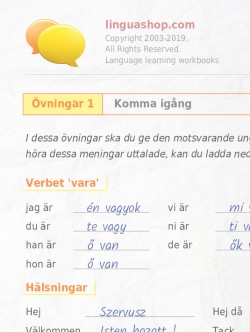 PDF arbetsbok för ungerska